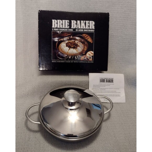 Gourmet Du Village Bistro Collection Brie Stainless Steel Baker Set New VTG - Picture 1 of 8